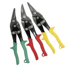 Aviation snips for cutting sheet metal and roofing materials