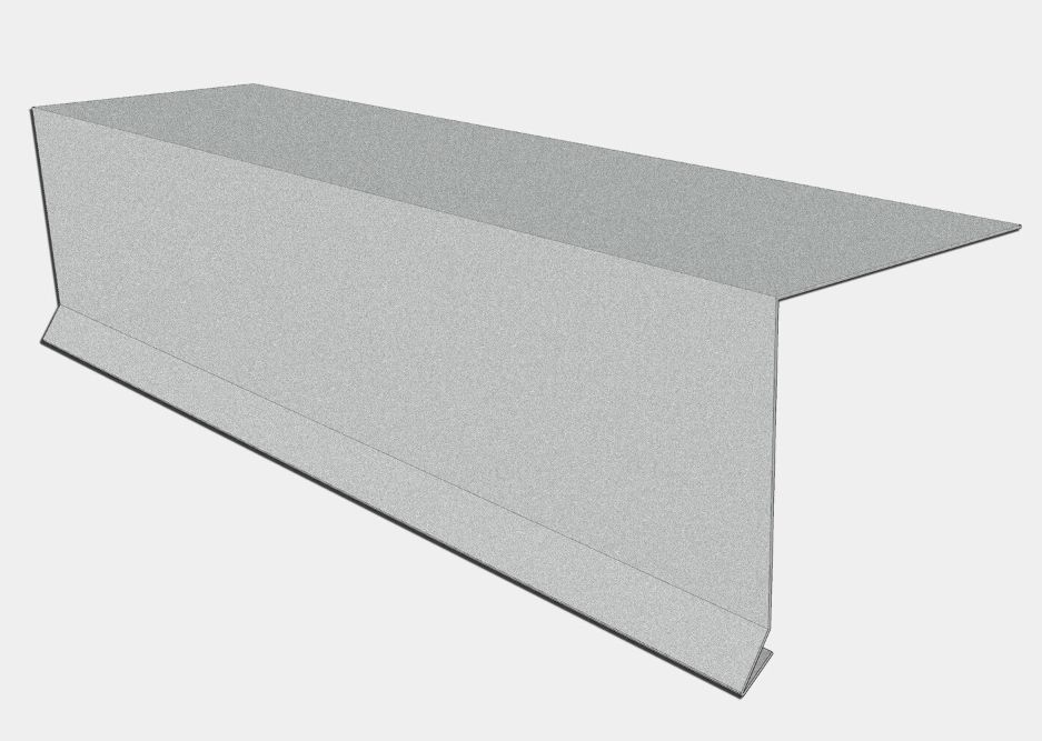 Custom fabricated metal flashing component for roofing applications